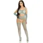 Preview: Crop Top Stockings and Gloves Blue – Leg Avenue