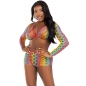 Preview: Dreiteiliges Set Mehrfarbig | Leg Avenue
