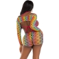 Preview: Dreiteiliges Set Mehrfarbig | Leg Avenue
