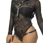 Preview: Körperharness Verstellbare Riemen Leder Schwarz – Subblime