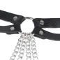 Preview: Black Leather Ring Chain Belt Os – Subblime