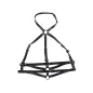 Preview: Leather ring chest harness black Os – Sublime