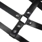 Preview: Leather ring chest harness black Os – Sublime