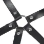 Preview: Leather ring chest harness black Os – Sublime
