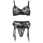 Preview: 3-piece set with floral print, black, S/M – Subblime