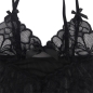 Preview: Babydoll Mit Verstellbaren Trägern Und Transparenter Spitze Mit Blumendruck Schwarz S/M | Subblime