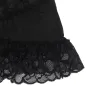 Preview: Babydoll Mit Spitze + Blumendruck Schwarz L/Xl – Subblime