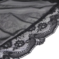 Preview: Transparenter Stoffmantel Mit Spitzendetail Schwarz S/M | Subblime