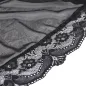 Preview: Transparent fabric coat with lace detail, black, S/M – Subblime