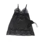 Preview: Babydoll with floral print on the chest, black, S/M – Subblime