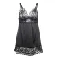 Preview: Babydoll with floral print on the chest, black, S/M – Subblime