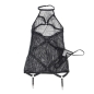 Preview: Transparentes Neckholder Kleid Schwarz S/M | Subblime