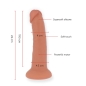 Preview: ONINDER - GROSSER BOGOTÃ-VIBRATORDILDO, 9 GESCHWINDIGKEITEN, NATÃRLICH, 22 CM -O- 4,5 CM - KOSTENLOSE APP