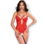 Preview: Cr 4689 Bodysuit Ouvert Oberteil Rot L | Chilirose