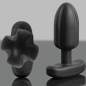 Preview: Tartarus Anal Plug Quadripolar Schwarz | Electrastim