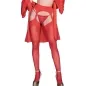 Preview: Person in red tights and lace underwear, wearing high heels.
