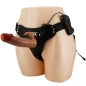 Preview: Marion Harness Universal Slip Mit Vibrationsdildo 19cm Braun | Pretty Love