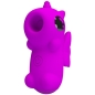 Preview: Purple unicorn-shaped silicone toy with wings and an on/off button on the front.