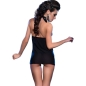 Preview: Cr 3859 Babydoll & Thong Schwarz/Blau L/XL | Chilirose