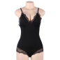 Preview: Schwarzer Teddy Mit Blumenspitzendetail L/XL | Subblime