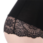 Preview: Schwarzer Teddy Mit Blumenspitzendetail L/XL | Subblime