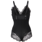 Preview: Schwarzer Teddy Mit Blumenspitzendetail L/XL | Subblime