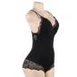 Preview: Black Teddy Bear with Floral Lace Detail S/M – Subblime