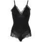 Preview: Black Teddy Bear with Floral Lace Detail S/M – Subblime