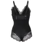 Preview: Black Teddy Bear with Floral Lace Detail S/M – Subblime