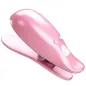 Preview: Rosa, muschelförmiges Gerät mit zwei Knöpfen und einem Ein-/Ausschalt-Symbol auf der Oberseite.