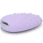 Preview: Purple, oval, textured massage stone with silver controls.