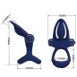 Preview: Double Ring with Vibration & Stimulator Blue – Pretty Love