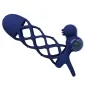 Preview: Giann Vibratorring Mit Silikonhülle Blau – Pretty Love