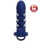 Preview: Altaf Vibratorring Mit Silikonhülle Blau – Pretty Love