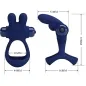 Preview: Francisco Double Vibrating Ring Rabbit Blue – Pretty Love