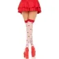 Preview: Pilz Hohe Socken Rot/Weiss – Leg Avenue