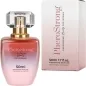 Preview: Perfume bottle and packaging of PheroStrong, 50 ml, pheromone fragrance for women, pink and gold details.