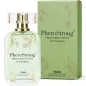Preview: Perfume bottle and packaging of PheroStrong Pheromone Entice for women, 50 ml, with floral decorations.