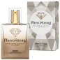 Preview: Parfümflasche und Verpackung von PheroStrong, 50 ml, mit Diamant-Design, für Frauen.