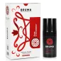 Preview: White packaging and black bottle from Bruma Sens Cosmetics, liquid vibrator, strawberry scent, 15 ml.