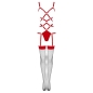 Preview: Thiara Lc 20213 Set Body + Strümpfe Rot S/M | Livco Corsetti Fashion