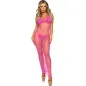 Preview: Langes Netzkleid Pink Os – Leg Avenue