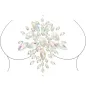 Preview: Bunte, schillernde Strasssteine in Blumenform auf weißem Hintergrund.