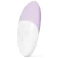 Preview: Purple and white oval handheld controller with three buttons on the front.