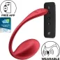 Preview: Red portable device with remote control, CES 2021 Innovation Award, free app available.