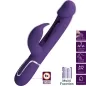 Preview: Lila Vibrator mit Klitoris-Stimulator, 7 Vibrationsmodi, 4 Leckmodi, wasserdicht, weiches Silikon, 3-in-1-Funktion.