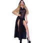 Preview: Cr 4685 Langes Kleid Mit Kapuze Schwarz S | Chilirose
