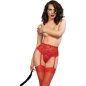 Preview: Cr 4718 Strumpfgürtel Und Strümpfe Rot XL | Chilirose