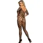 Preview: Open-shoulder mesh bodystocking, black – Subblime