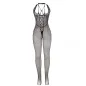 Preview: Long Mesh Bodystocking with Straps on Chest and Back, Black – Subblime